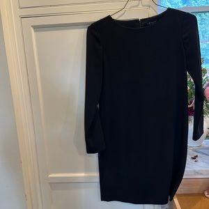 Black theory crepe shift dress